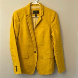 J. Crew Linen Yellow Blazer